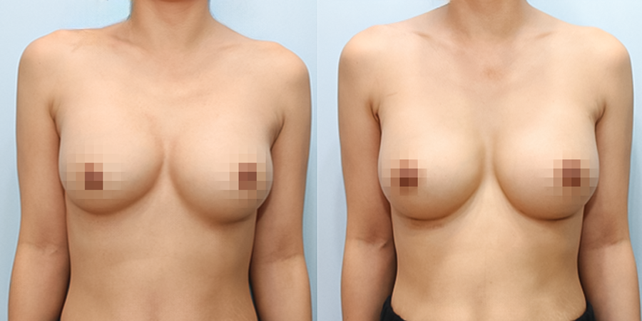 겨드랑이 절개하 재수술
멘토 보형물 수술 전후