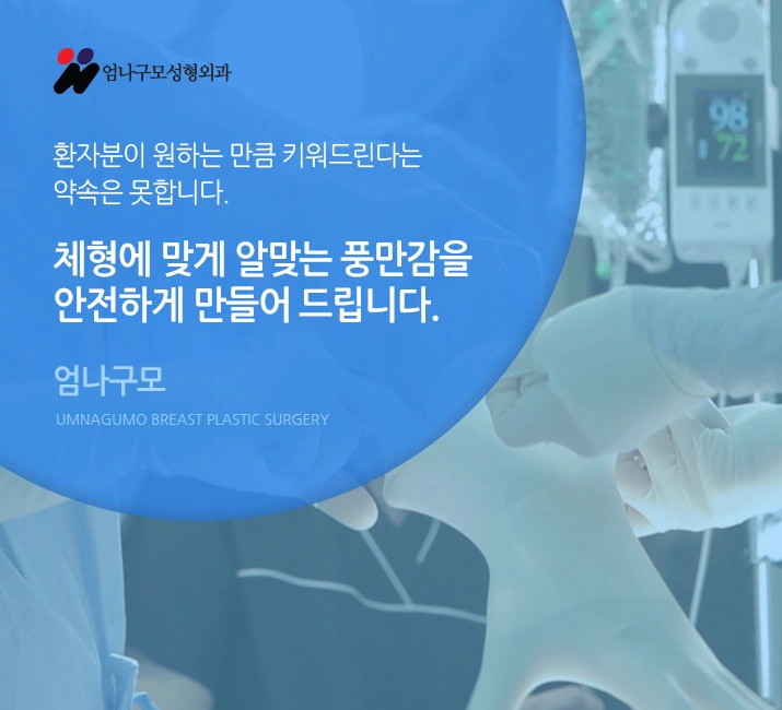 엄나구모 정보글 ※ 자연스런 보형물에 엄나구모 수술스킬 추가한 가슴성형 안내 이미지