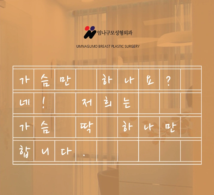 엄나구모 정보글 ※ 가슴 고민...엄나구모성형외과에서! 안내 이미지